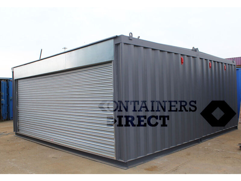 Shipping Container Conversions 20ft x 20ft garage unit click to zoom image