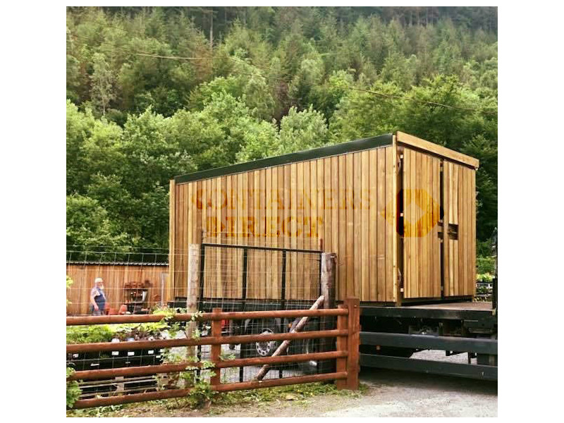Shipping Container Conversions 20ft cladded farm shop click to zoom image