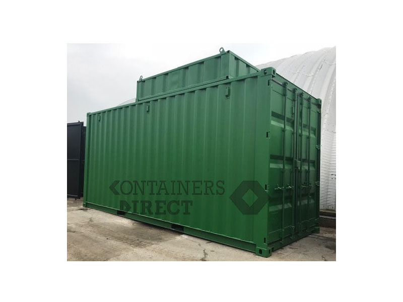 Shipping Container Conversions 20ft boiler house with top box click to zoom image