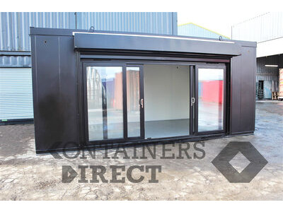 Shipping Container Conversions 12ft wide pop-up shop with roller shutter