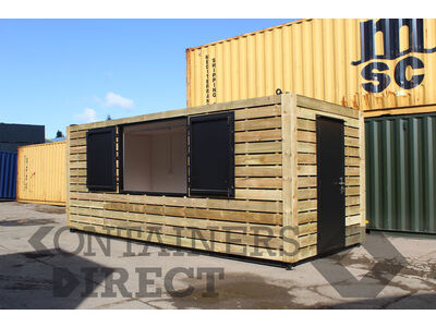 Shipping Container Conversions 20ft cladded school servery