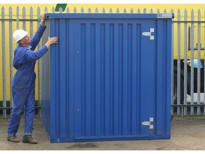 Flat Pack Shipping Containers 4m self assembly blue
