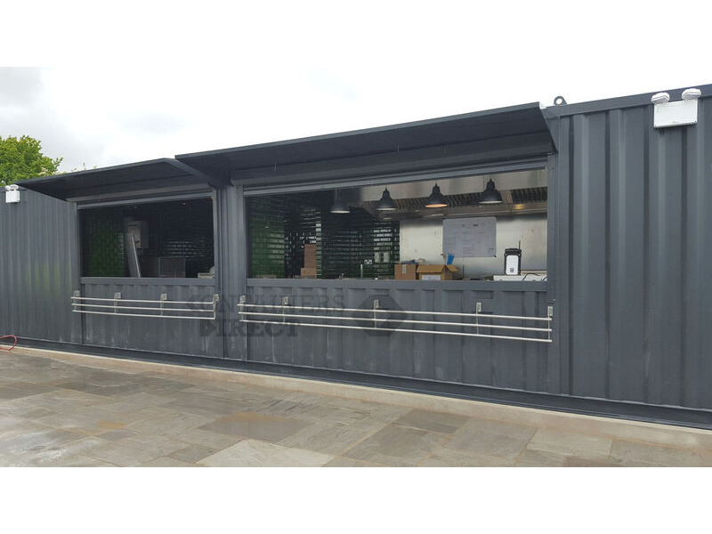 Shipping Container Conversions 40ft x 10ft kitchen and bar conversion click to zoom image