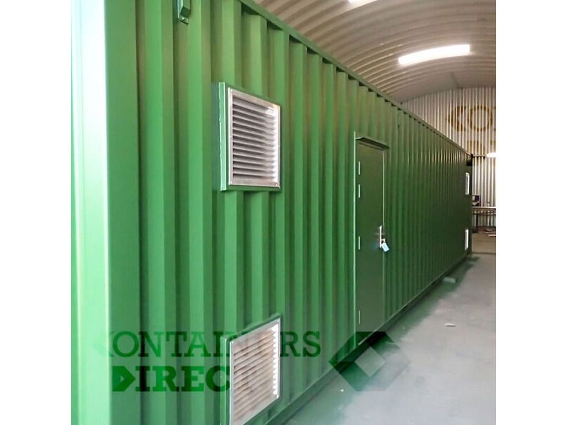 Shipping Container Conversions 40ft boiler house with side extension click to zoom image