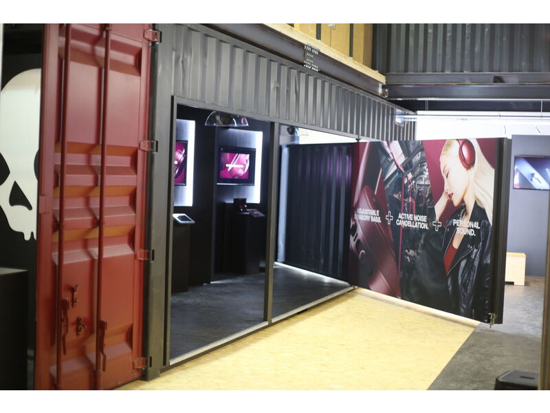 Shipping Container Conversions 2 x 30ft Skullcandy exhibition stand click to zoom image