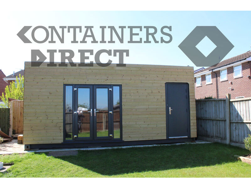 Shipping Container Conversions 20ft cladded garden room click to zoom image