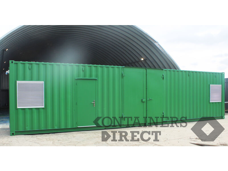 Shipping Container Conversions 40ft ventilated plant room click to zoom image