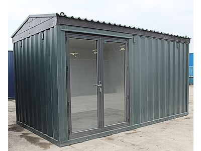 Shipping Container Conversions 9ft wide garden office with roof