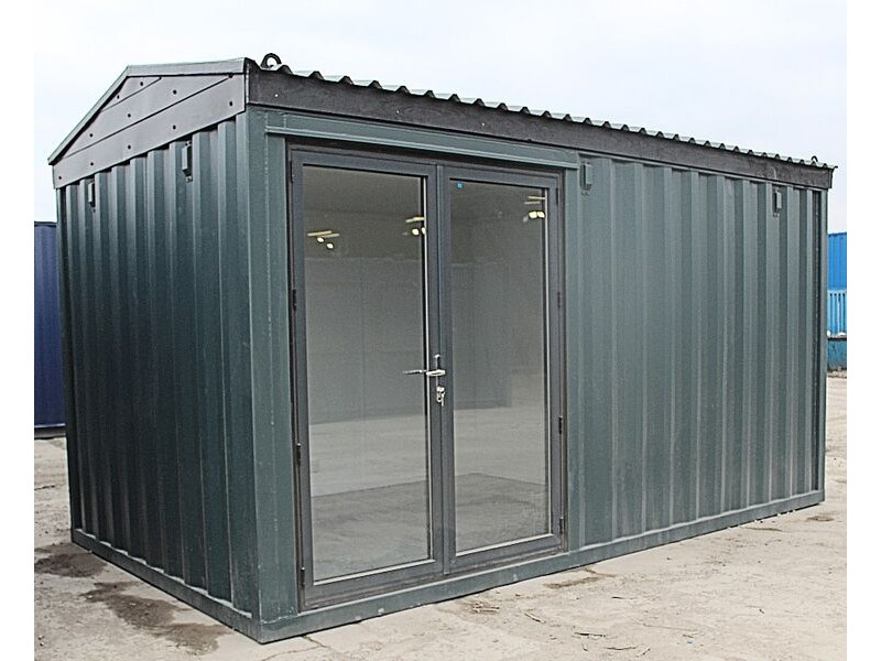 Shipping Container Conversions 9ft wide garden office with roof click to zoom image