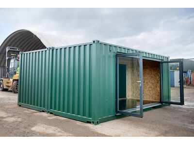 Shipping Container Conversions 2 x 20ft joined up water sports equipment store
