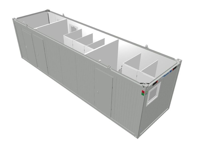 TOILET CABINS 30ft toilet cabin CTX30D with accessible cubicle click to zoom image