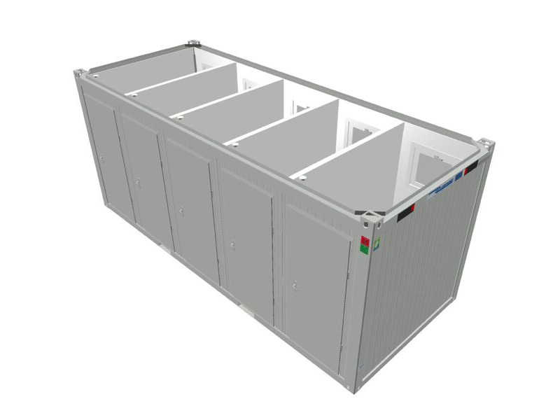 TOILET CABINS 20ft toilet cabin with 5 cubicles CTX205 click to zoom image