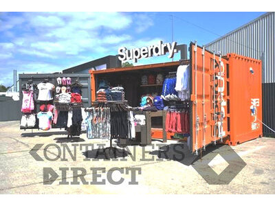 Shipping Container Conversions 20ft Full Side Access - Superdry Pop-up Shop