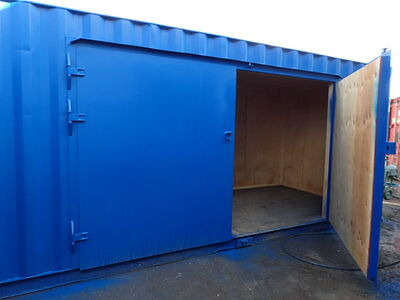 Shipping Container Conversions 20ft extra wide side doors and ramp