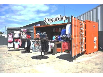 Shipping Container Conversions 20ft full side access pop up shop