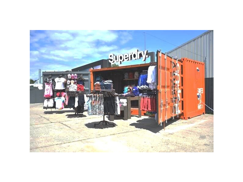 Shipping Container Conversions 20ft full side access pop up shop click to zoom image