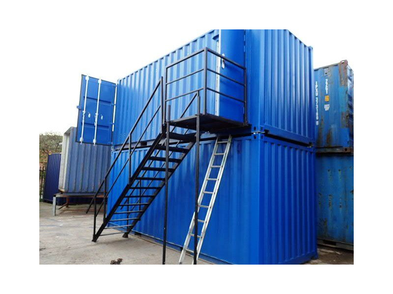 Shipping Container Conversions 2 x 20ft containers stacked, with staircase click to zoom image