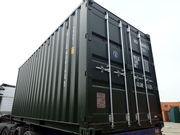 ONCE USED SHIPPING CONTAINERS logo