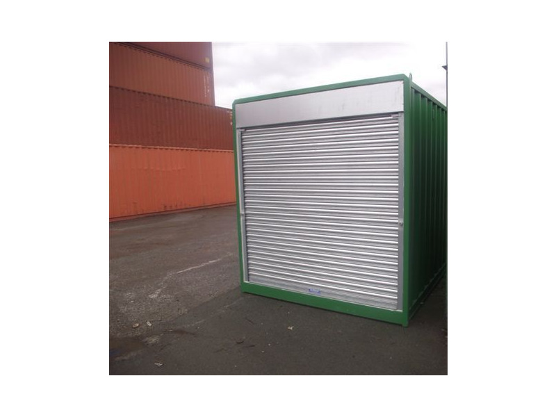 Shipping Container Conversions 20ft - roller shutter door click to zoom image