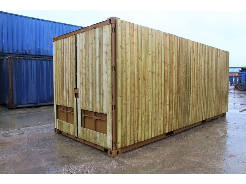 SHIPPING CONTAINERS 25ft once used cladded container - Seamless Shiplap CLO25 click to zoom image