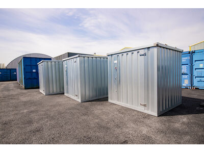 Flat Pack Shipping Containers 3m self assembly galvanised click to zoom image