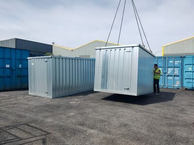 Flat Pack Shipping Containers 3m self assembly galvanised click to zoom image