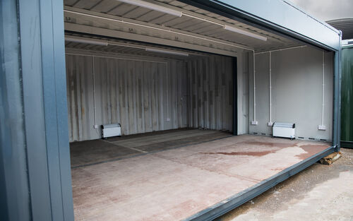 20ft x 16ft CarTainer inside view