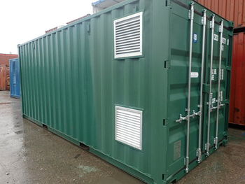 Vents to aid air circulation in a container conversion
