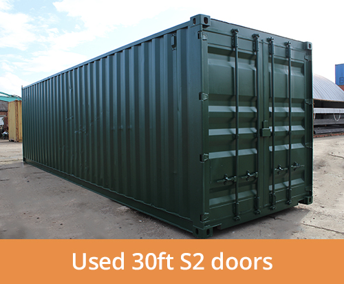 used 30ft container green