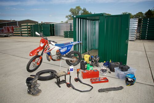 Dirt bike storage store shed