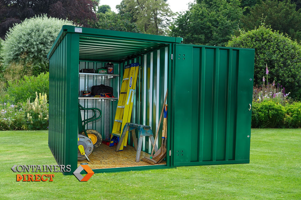 Image of Small storage shed made from shipping containers