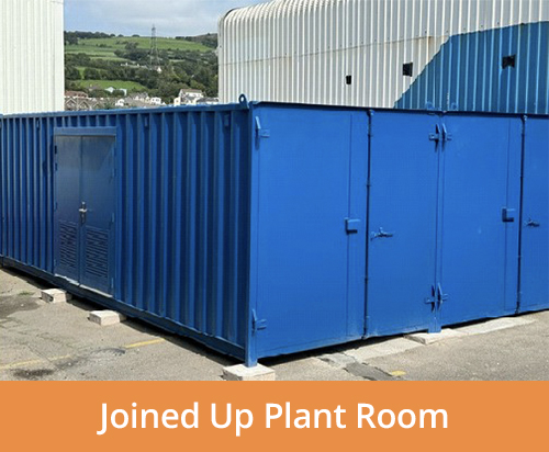 2 x 25ft joined shipping containers converted into a plant room - case study