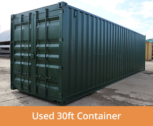 Used 30ft storage container - large format steel store