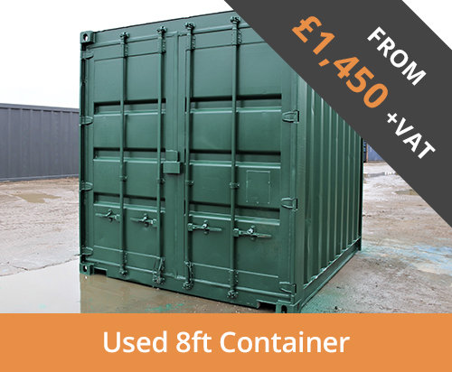 Used 8ft storage container - compact steel store