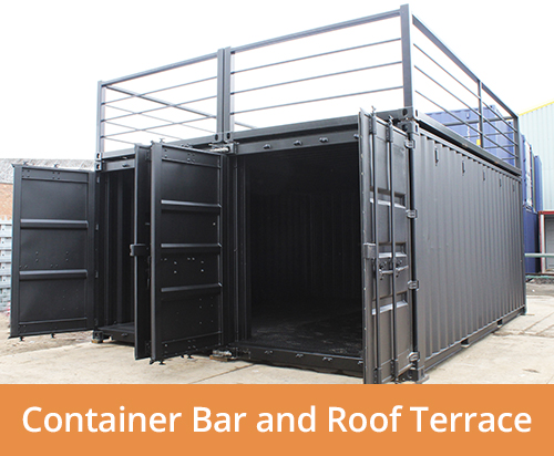 Container bar and roof terrace
