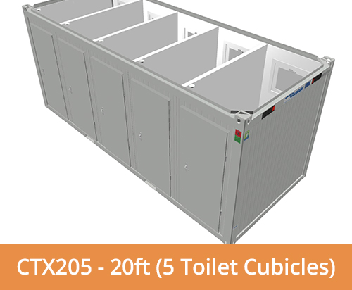 CTX205 - 20ft (5 Toilet Cubicles)