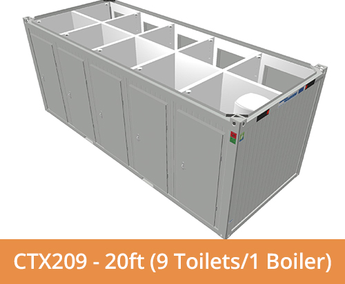 CTX209 - 20ft (9 Toilets/1 Boiler)