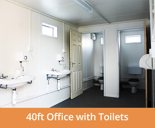 40ft Office with Toilets